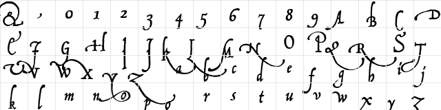 Operina Fiore P22 Regular  glyph index