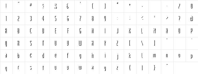Light & Shade Regular  glyph index