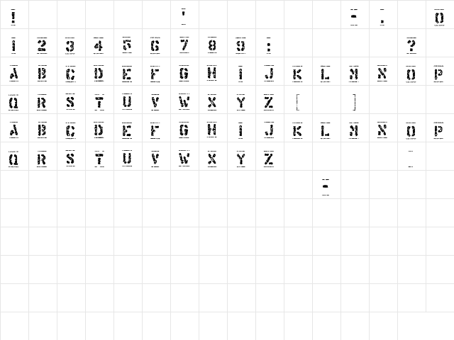 Offshore Banking Business Regular  glyph index