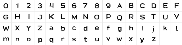 Broadwell-Personal-Use-Only Distressed  glyph index