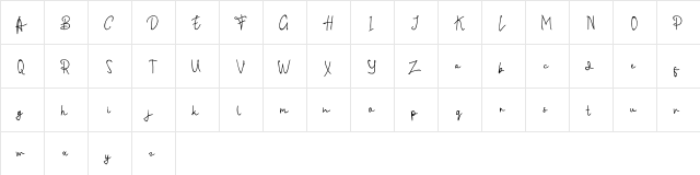 Sanitasi Regular  glyph index