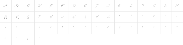 Fredericy Free For Personal Use Regular  glyph index