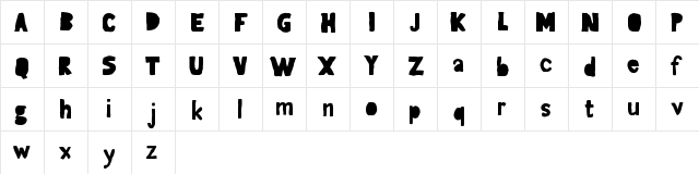 Gagaille seconde Heavy  glyph index