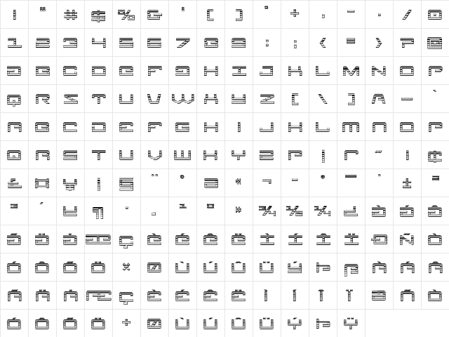 Legion Chrome Regular  glyph index