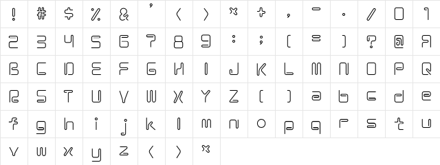 Coil Regular  glyph index