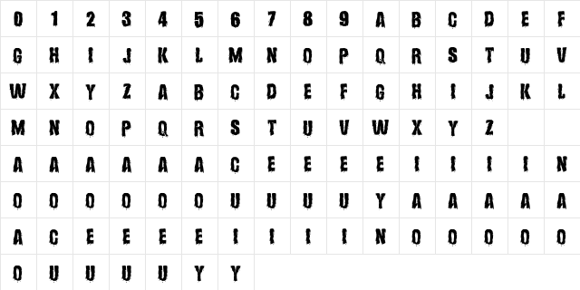 Hollows Free Regular  glyph index