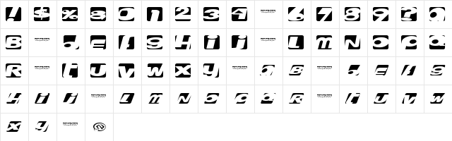 Royal box Regular  glyph index