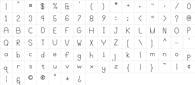 BloomingGroveAlternate Alternate  glyph index