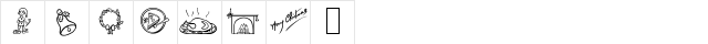 Christmas Dings Trial Version Regular  glyph index
