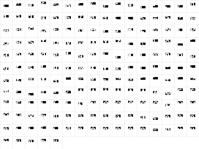 FPeep Negative  glyph index