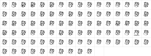 DaisyBell Regular  glyph index