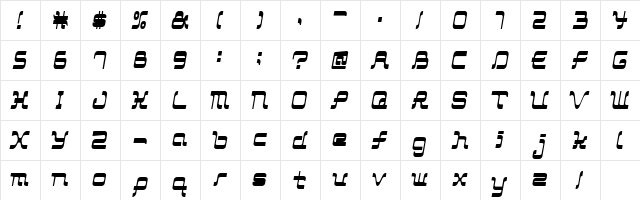 Maniac2AL Regular  glyph index