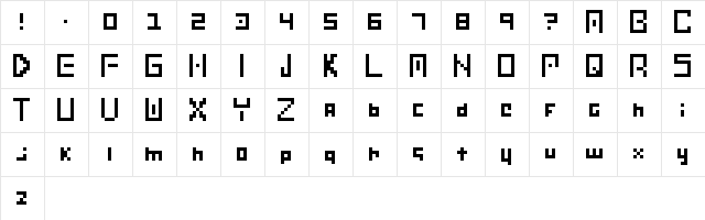 Vault Regular  glyph index