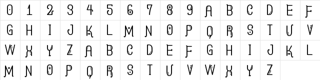 Kasquiwane St Regular  glyph index