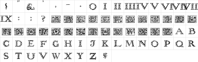WolnoughCapitals Normal  glyph index