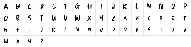KIDEPARK Regular  glyph index
