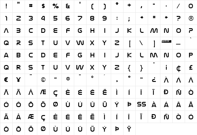 Nasalization Free Regular  glyph index