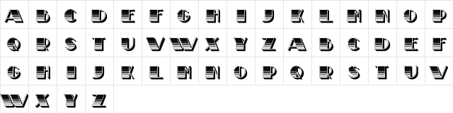 Metzger Regular  glyph index