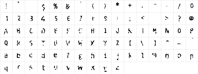 Raymond Regular  glyph index