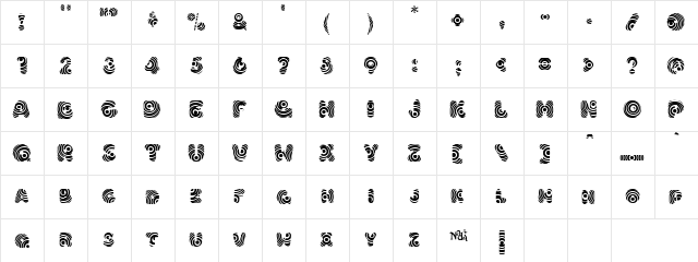 Detectives Regular  glyph index