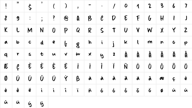 DK Carrot Juice Regular  glyph index