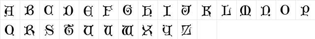 Aneirin Regular  glyph index