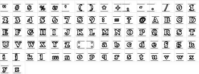 ijifufont Regular  glyph index