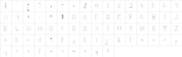 HelenBrown Outline Regular  glyph index