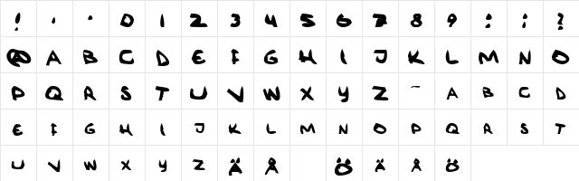 R&#56986&#57074 Regular  glyph index