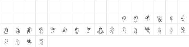 Cosette Regular  glyph index