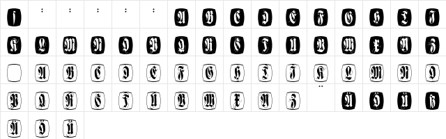 FlourishFCaps Regular  glyph index