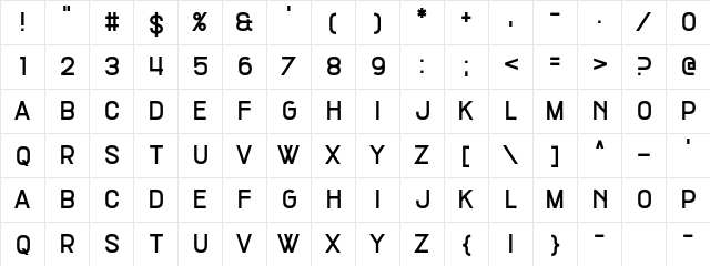 Car Lock Regular  glyph index