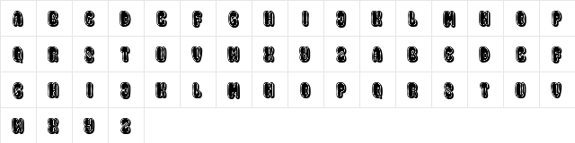 Designero Filled Regular  glyph index