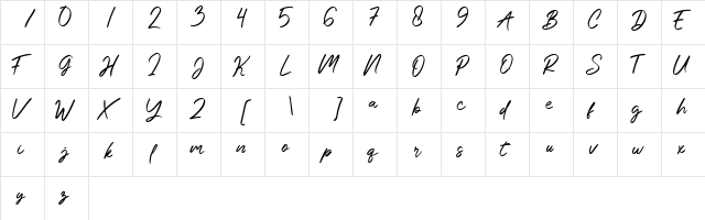 Anastik Regular  glyph index