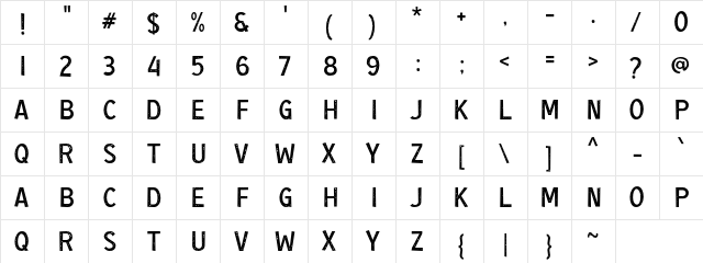 a Ambang Resesi Regular  glyph index