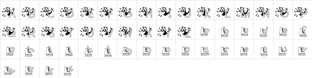 JNK ICESKATE Regular  glyph index