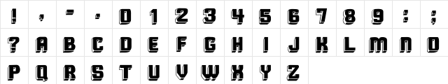 Cuba Regular  glyph index