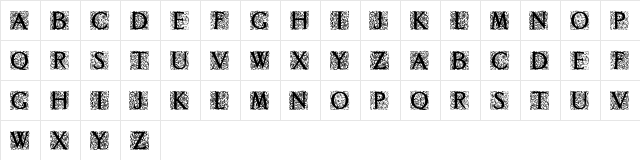 Decorated Roman Initials Regular  glyph index