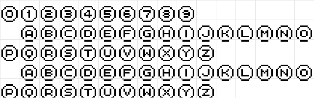 FFF Interface07 Regular  glyph index