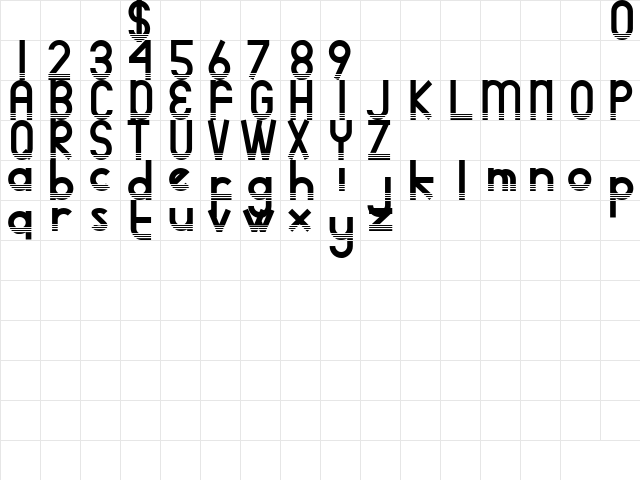 adidog 3 stripe DEMO Regular  glyph index