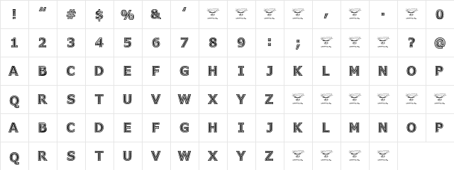 Genesee St Regular  glyph index