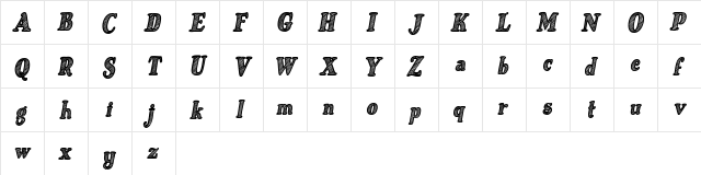 Just Mandrawn Italic Just Mandrawn Italic  glyph index