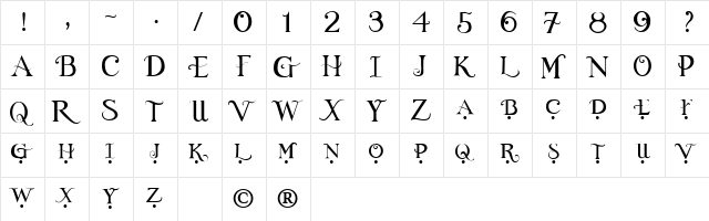 Mumm12Days Swirls  glyph index