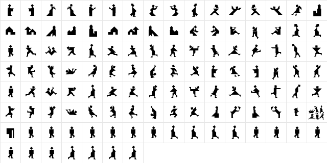 Textan - Piple Regular  glyph index