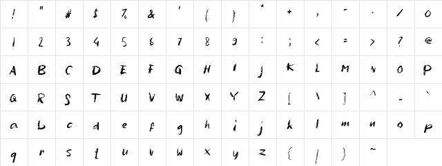 a Anekdot Regular  glyph index