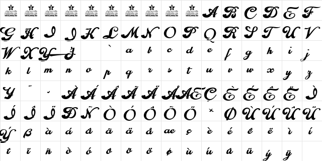 Morphine Personal Use Regular  glyph index