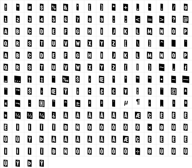 a_MeccanoCmDn Regular  glyph index