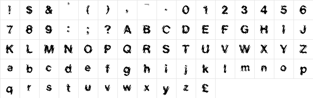LowerWestSide Regular  glyph index