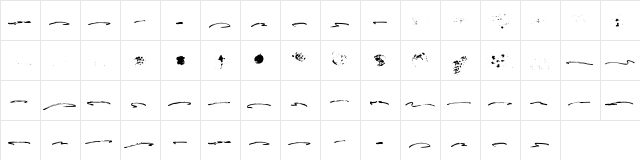 Fusterd Bonus Regular  glyph index