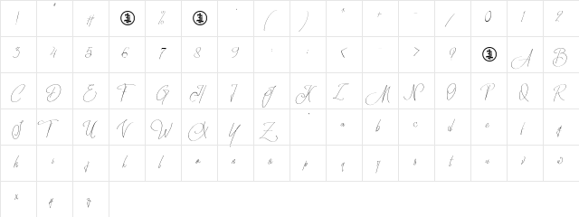 Sidoraby Personal Use Only Regular  glyph index